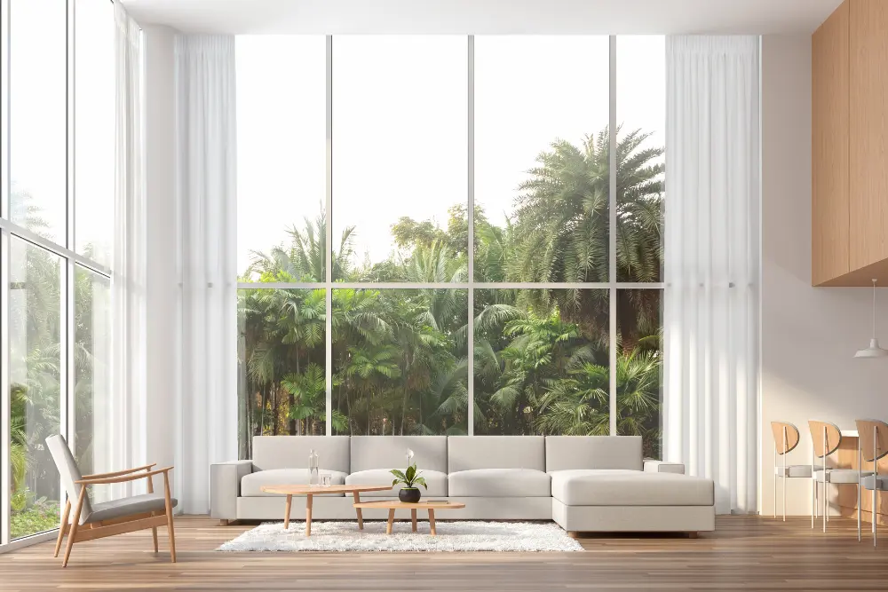 uso de la madera natural en el diseño de interiores, aplicaciones y combinación de colores